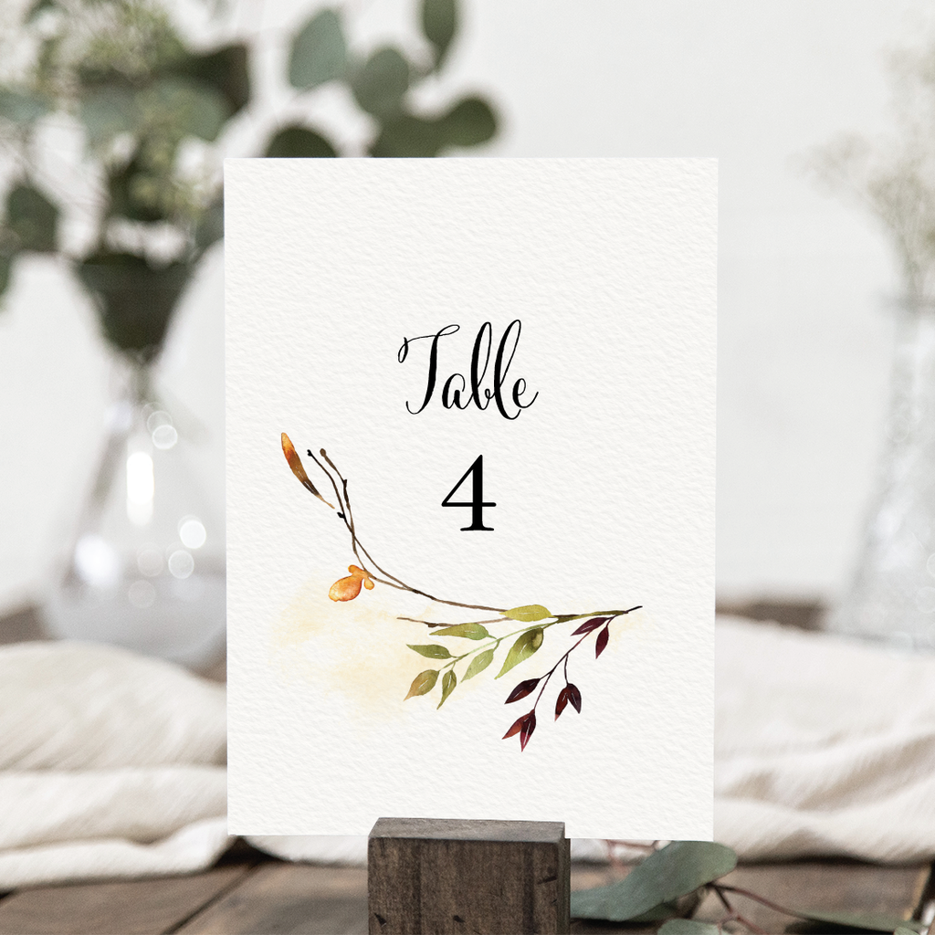 Table Numbers