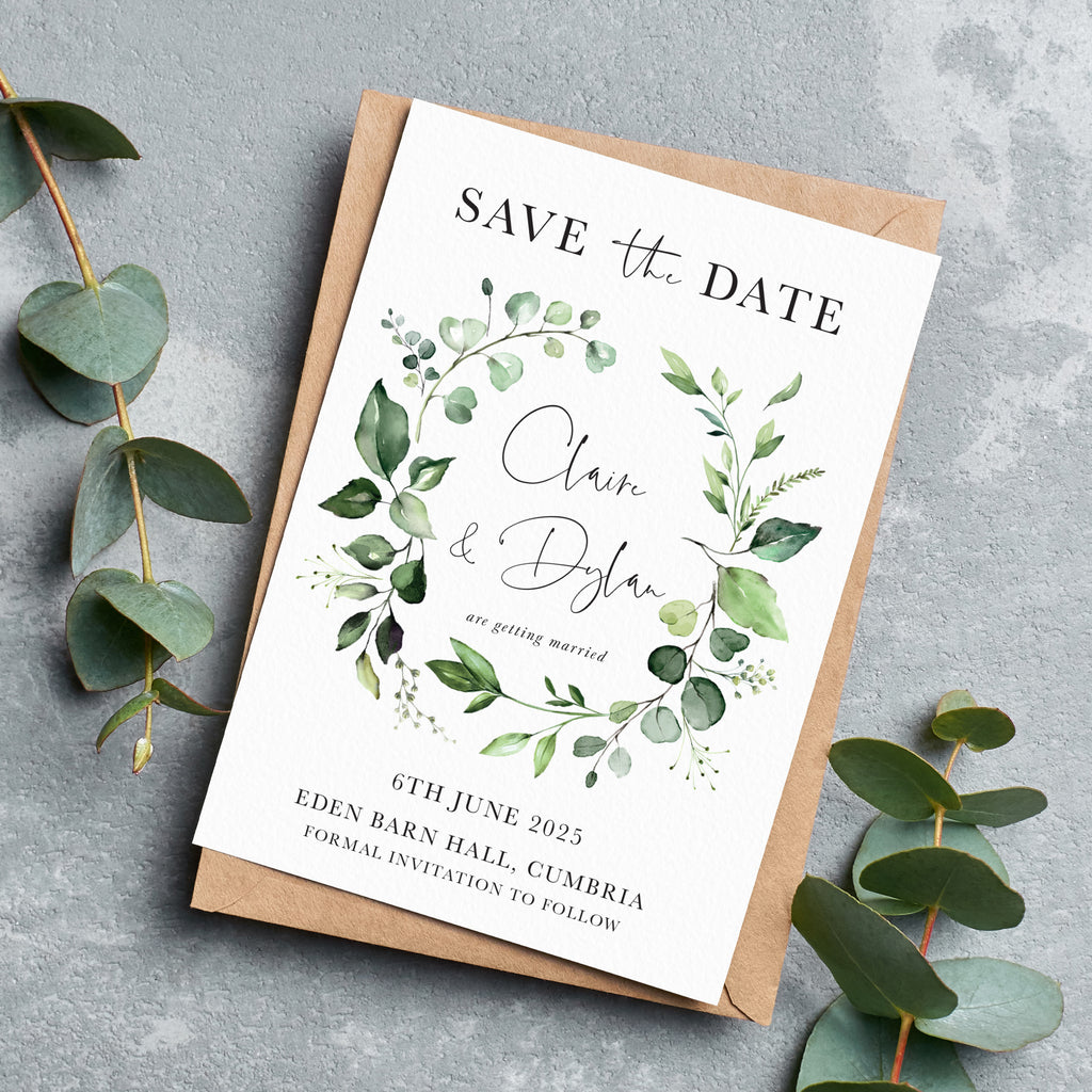 Evergreen Save the date card ERGN100