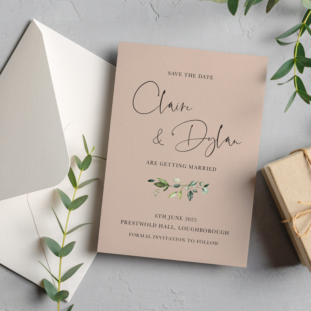Botanical save the date cards ERGN100