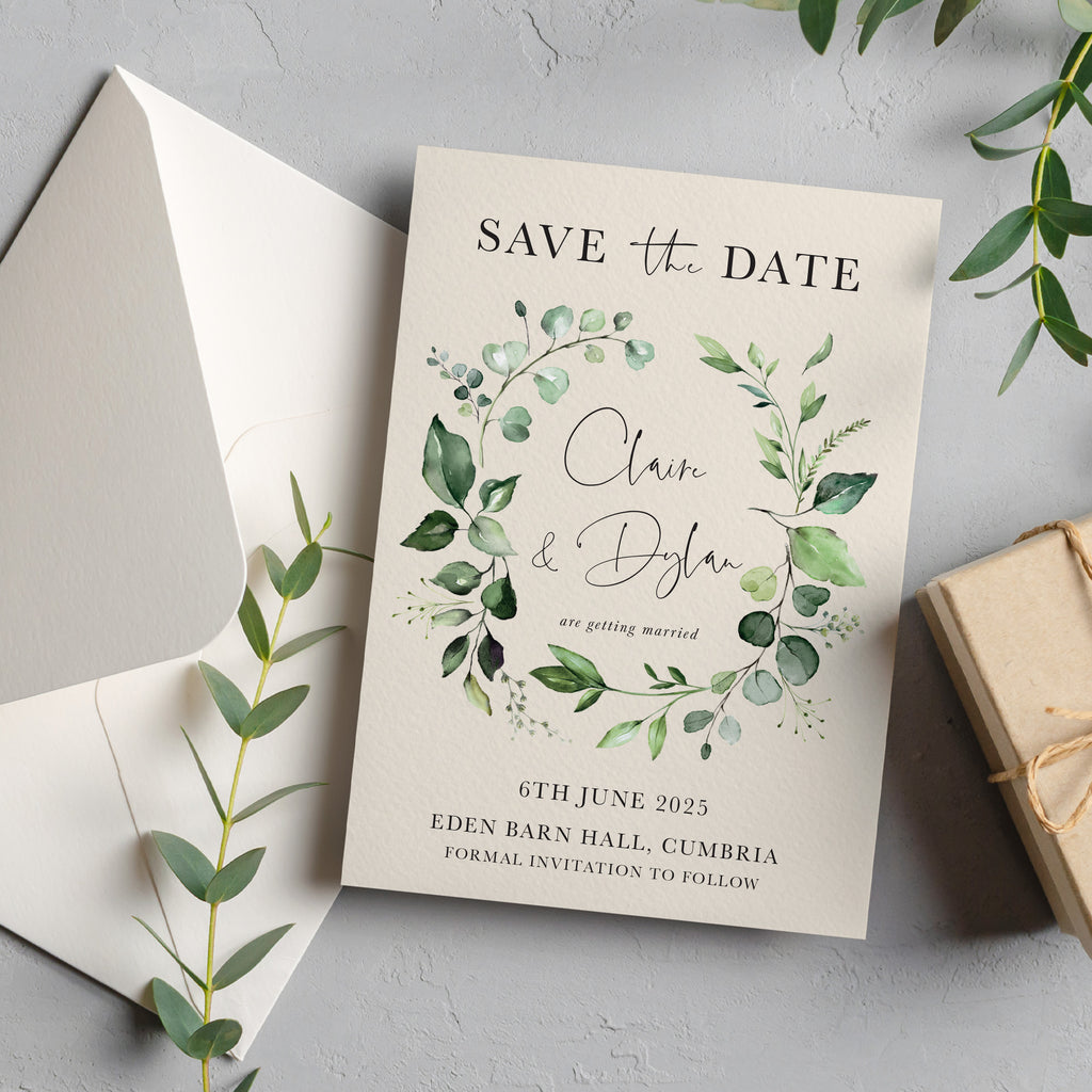 Evergreen Save the date card ERGN100