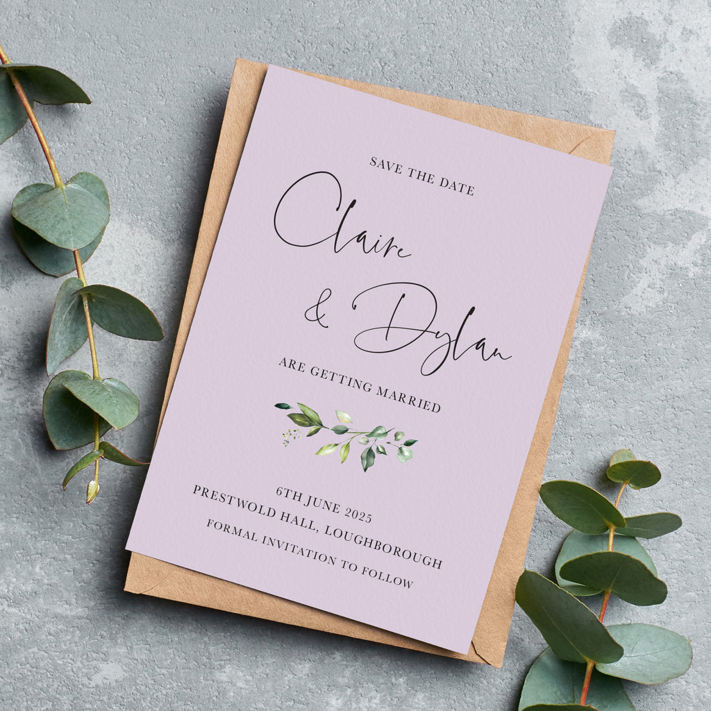 Evergreen Save the date cards ERGN100c