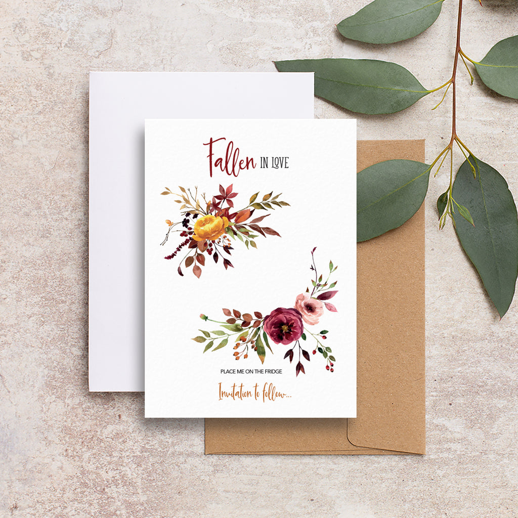 Fall save the date backing card FLWTH101b