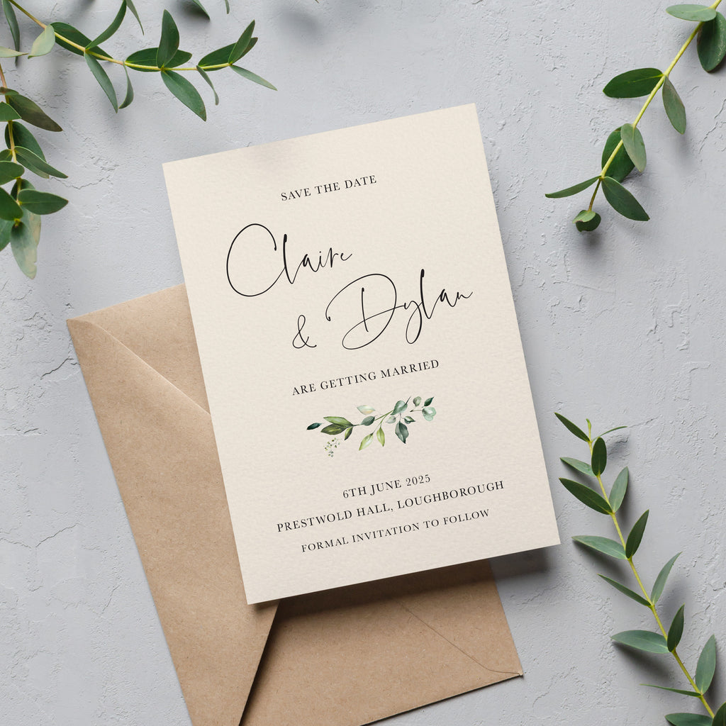 Evergreen Save the date cards ERGN100c