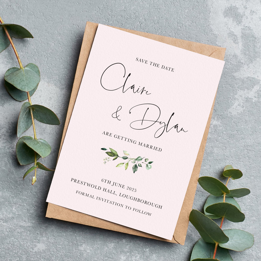Botanical save the date cards ERGN100