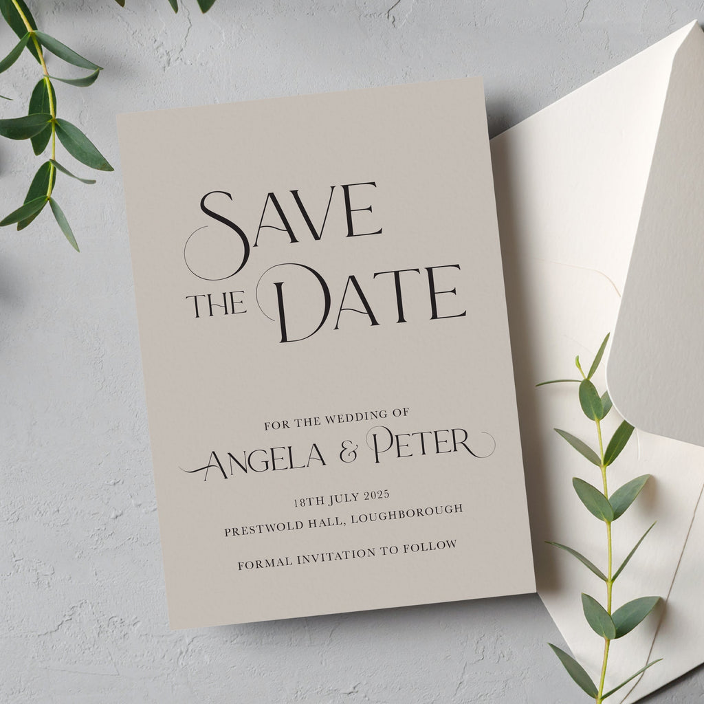 Luxury save the date cards Angela