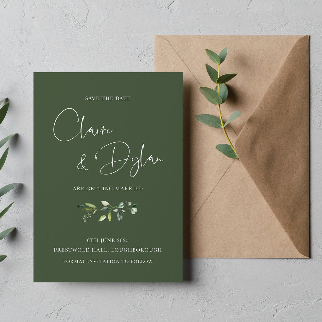 Evergreen Save the date cards ERGN100c