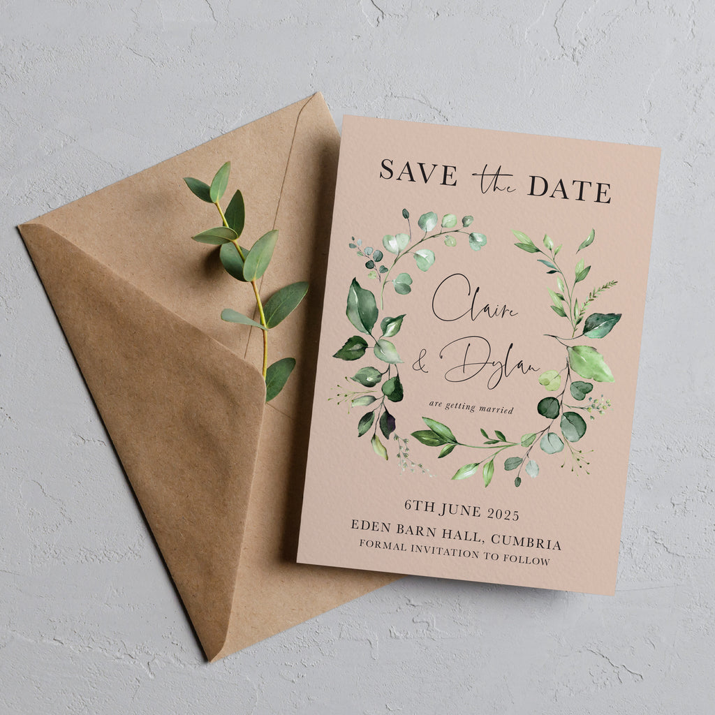 Evergreen Save the date card ERGN100