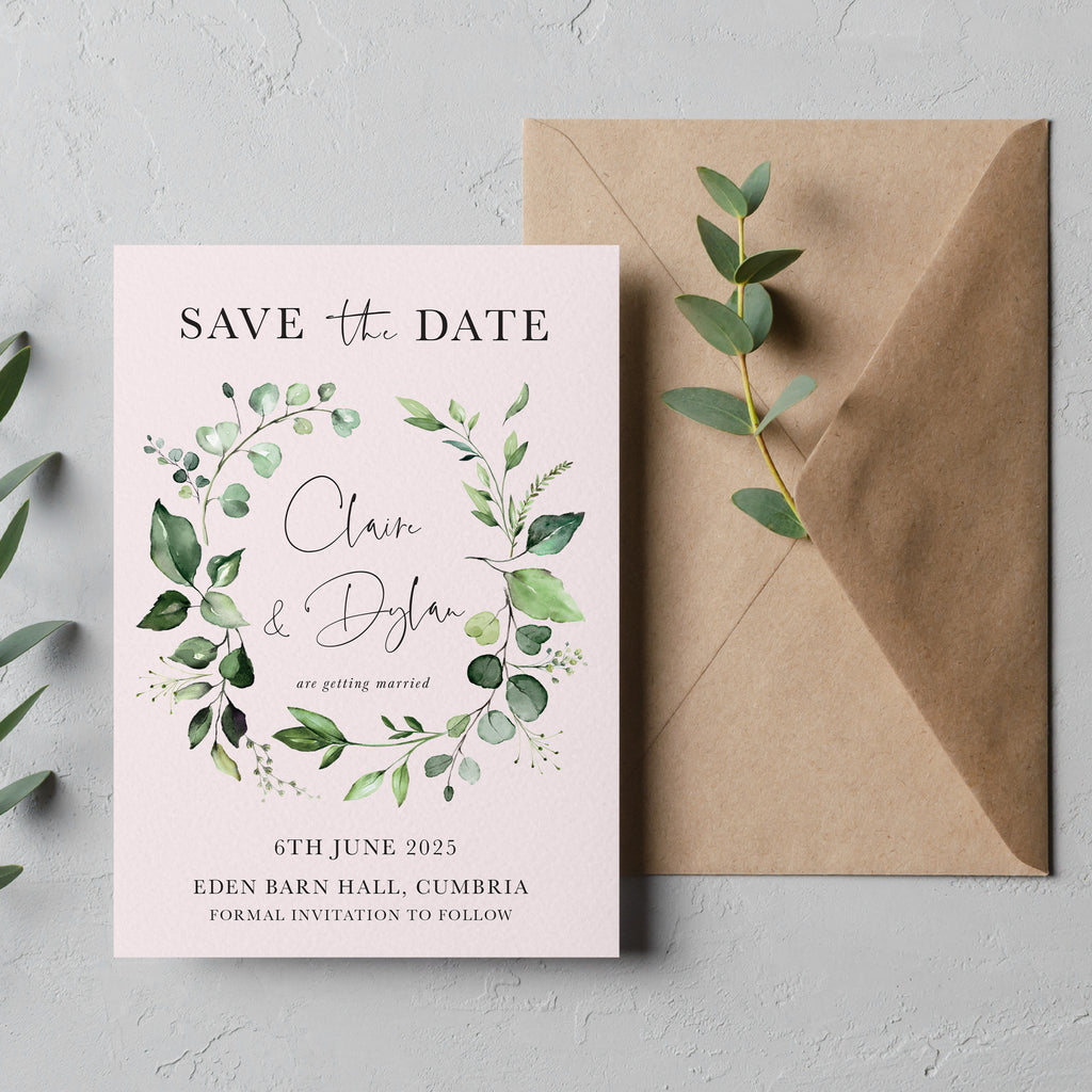 Evergreen Save the date card ERGN100