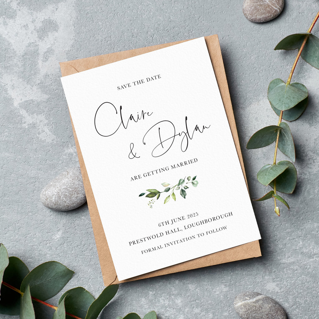 Evergreen Save the date cards ERGN100c