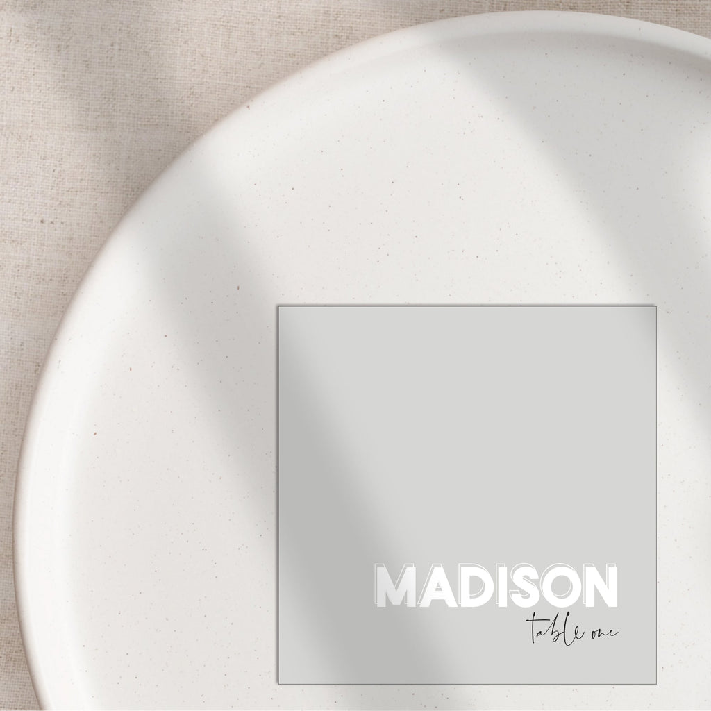Madison flat place cards