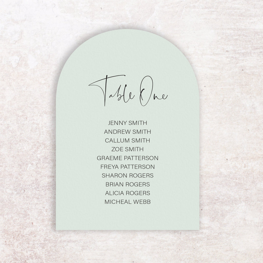 Alisha table plan cards
