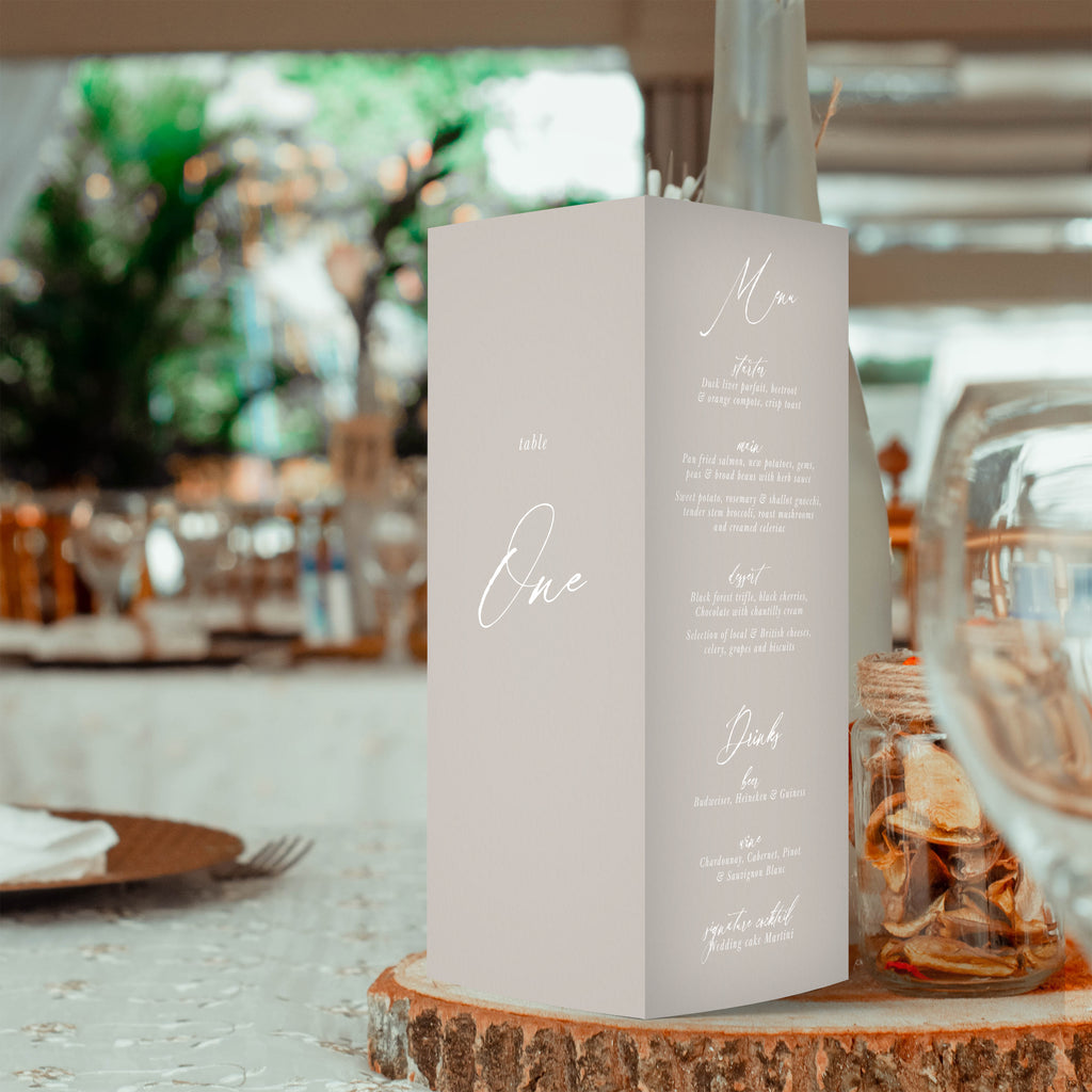 Triplexies Table Sign Trifold table sign – NIVI Design