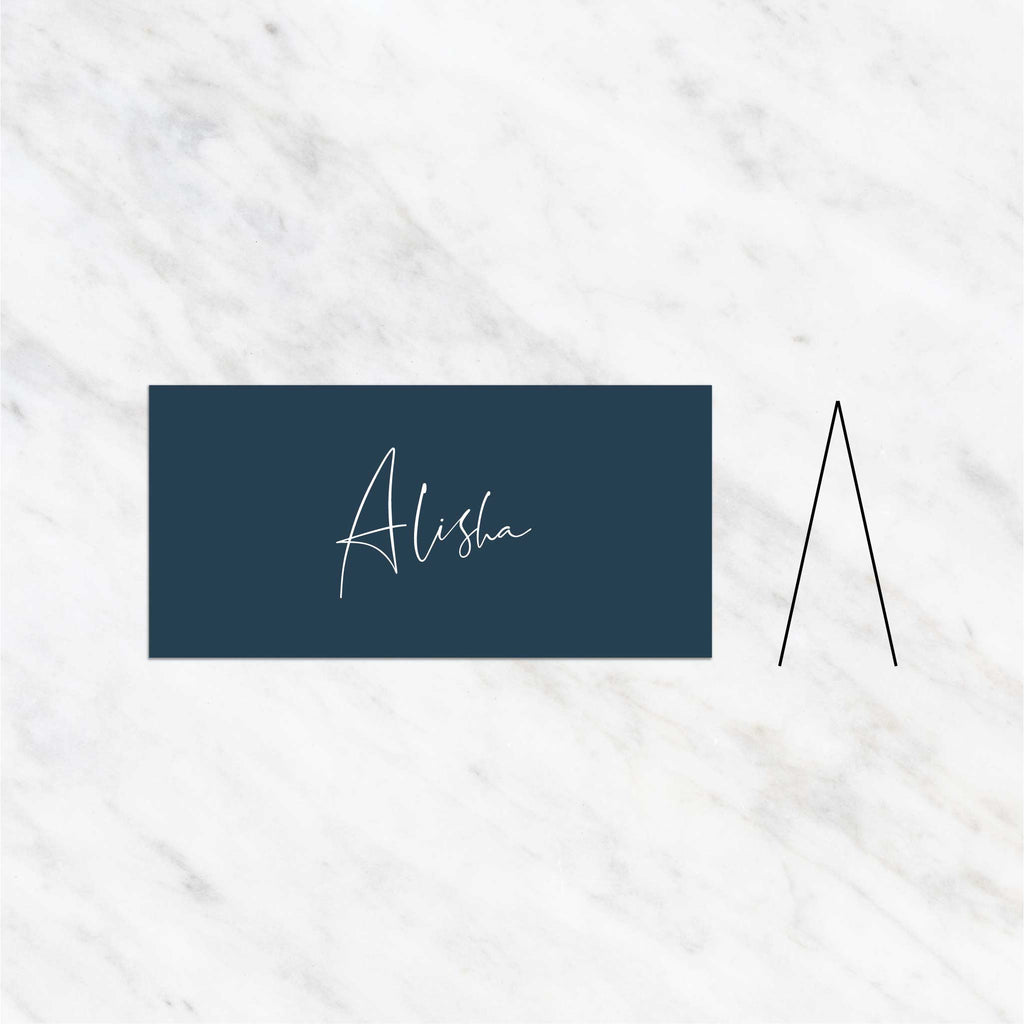 Alisha place card rectangle tentfold