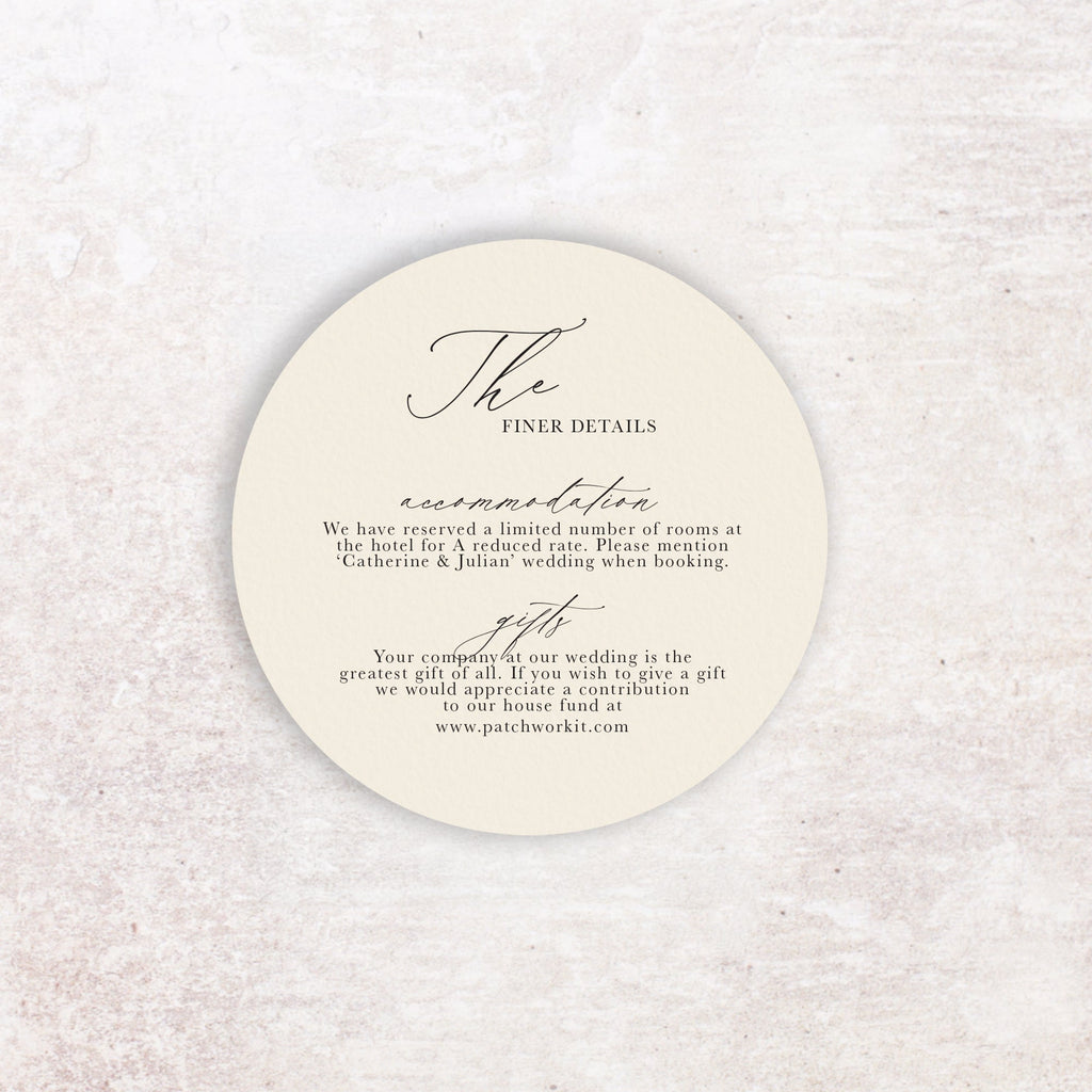 Catherine Information card