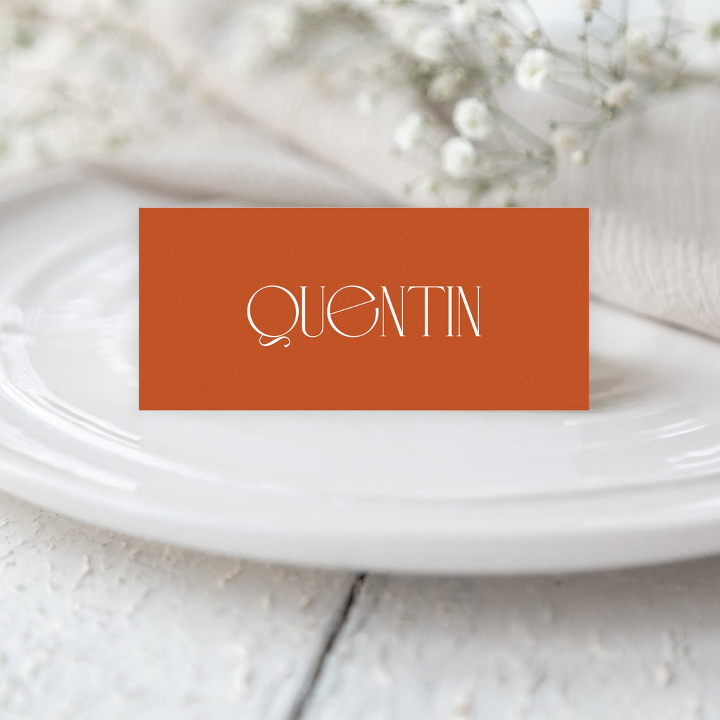 Charlene tentfold place cards