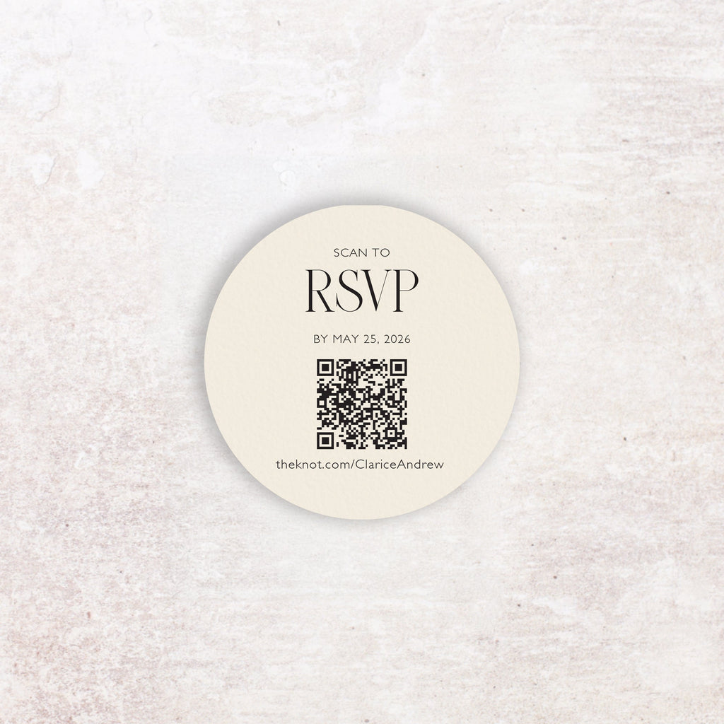 Clarice RSVP QR code card
