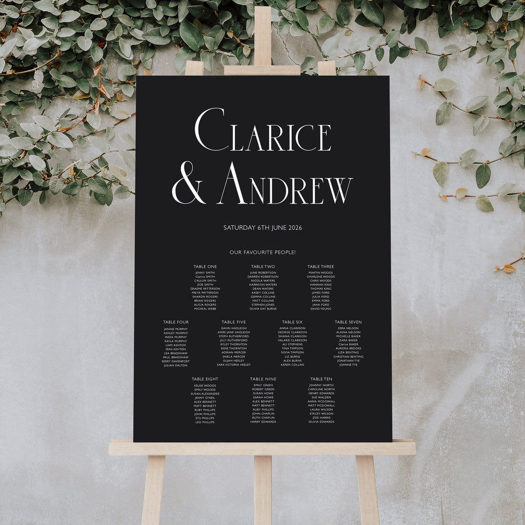 Clarice table plan