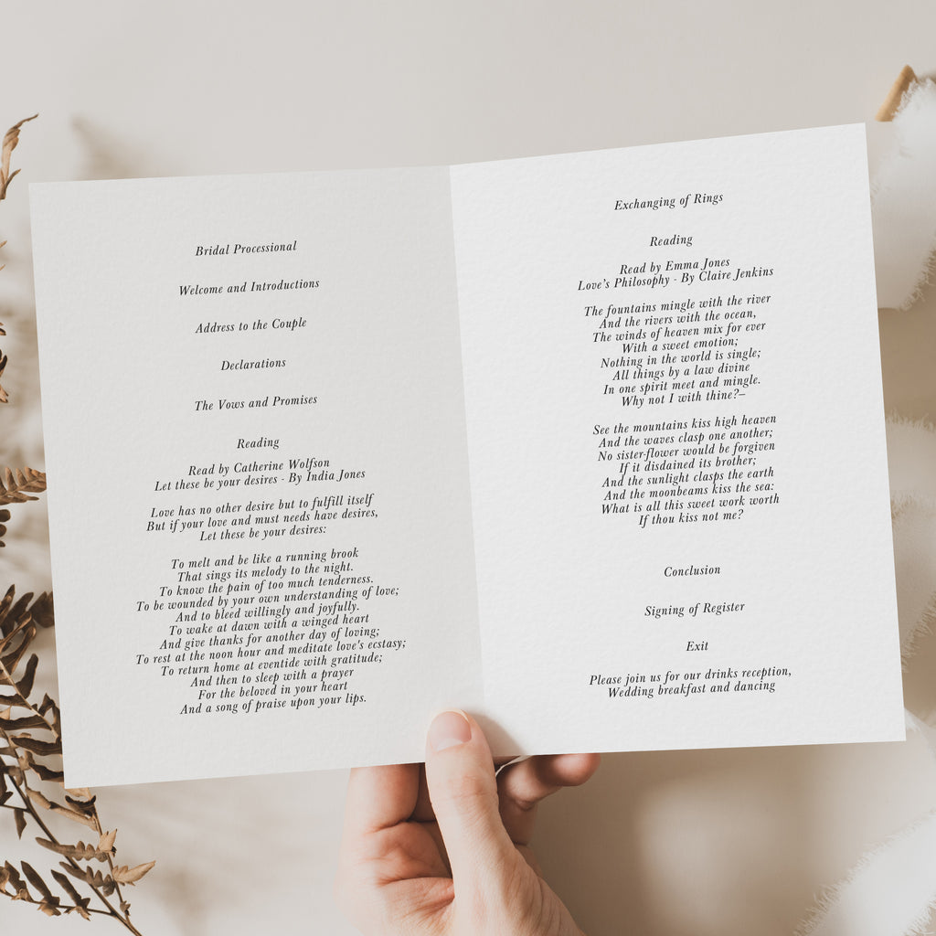 Eloise order of service