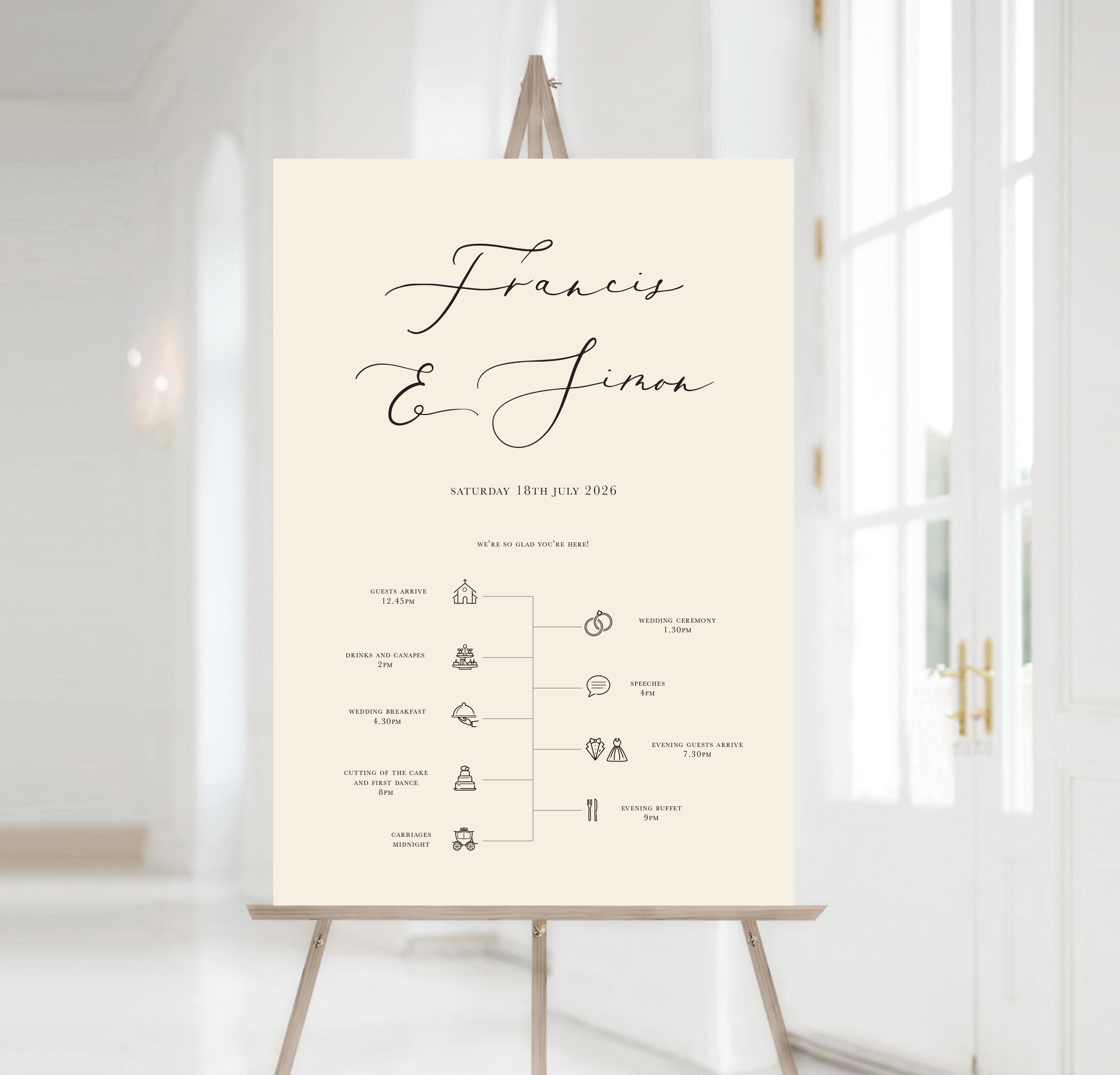 Timeline Sign Examples Francis timeline sign – NIVI Design