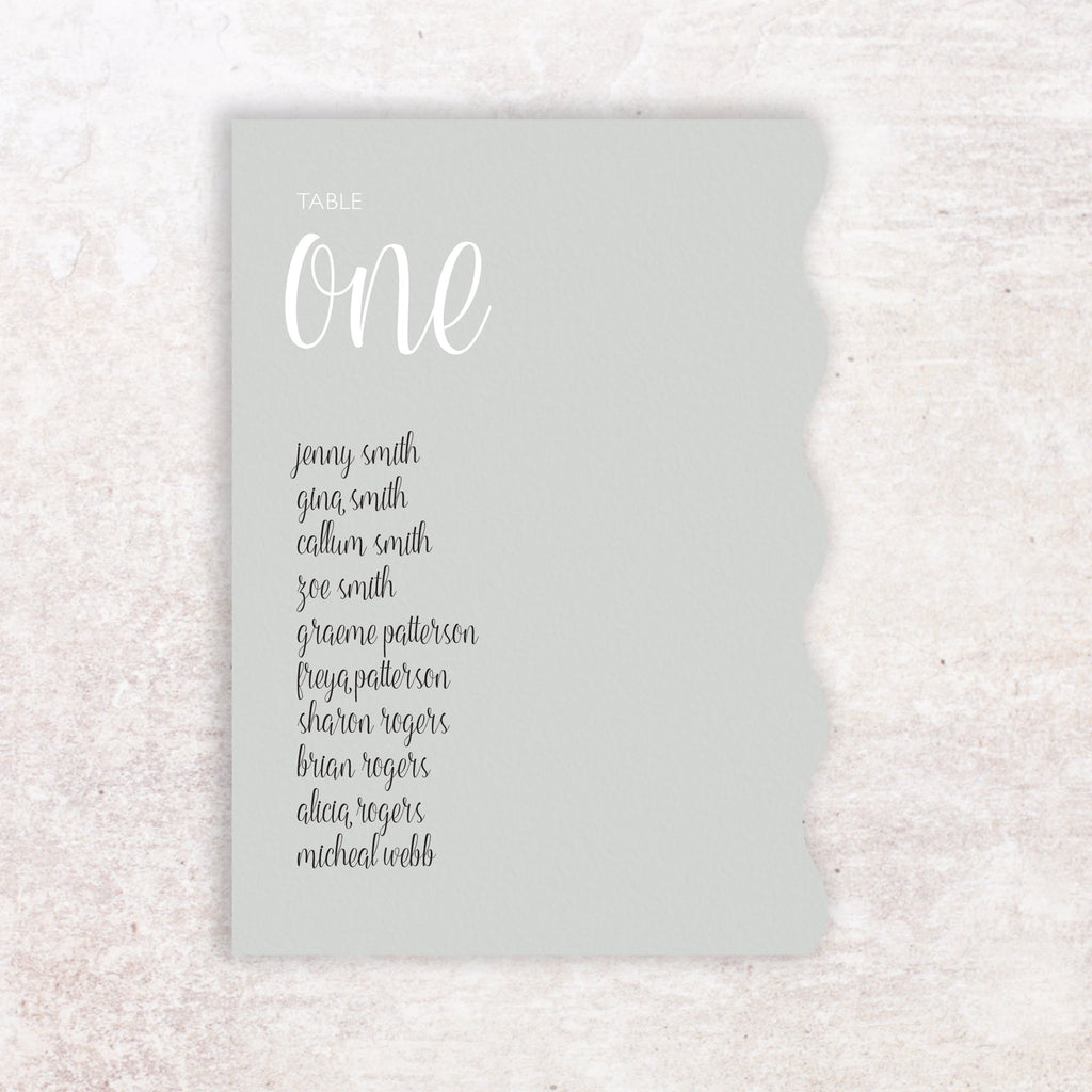 Gina table plan cards