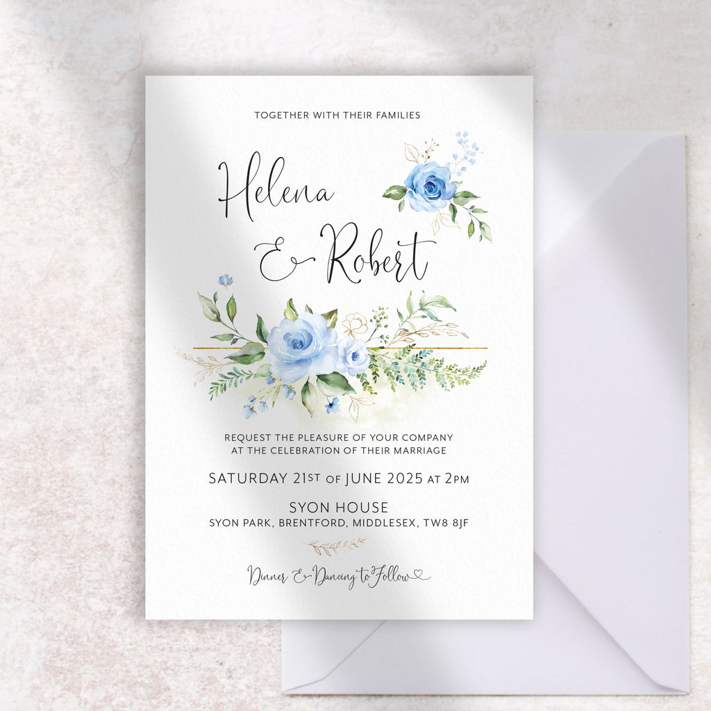 Botanical Blue Invitation