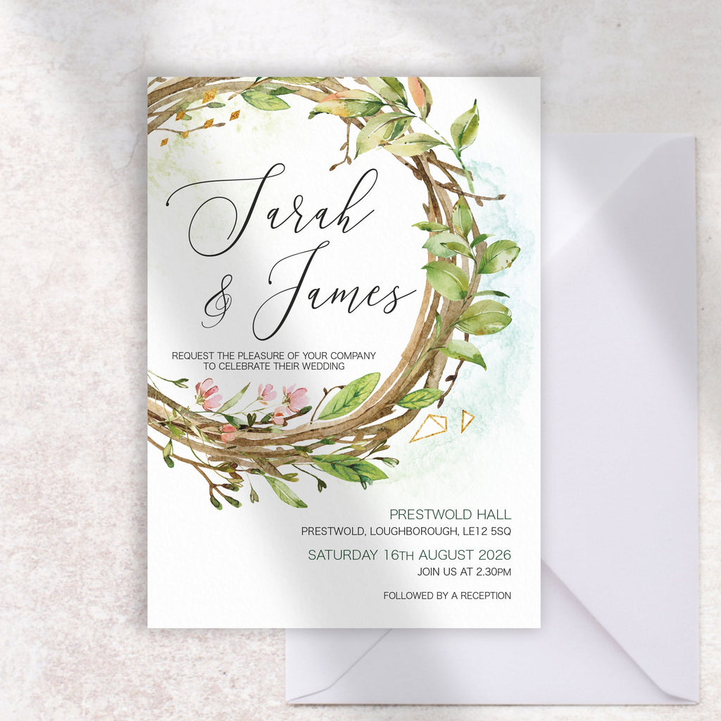 Summer Wreath Invitation