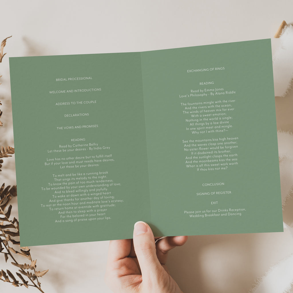 Jenna order of service