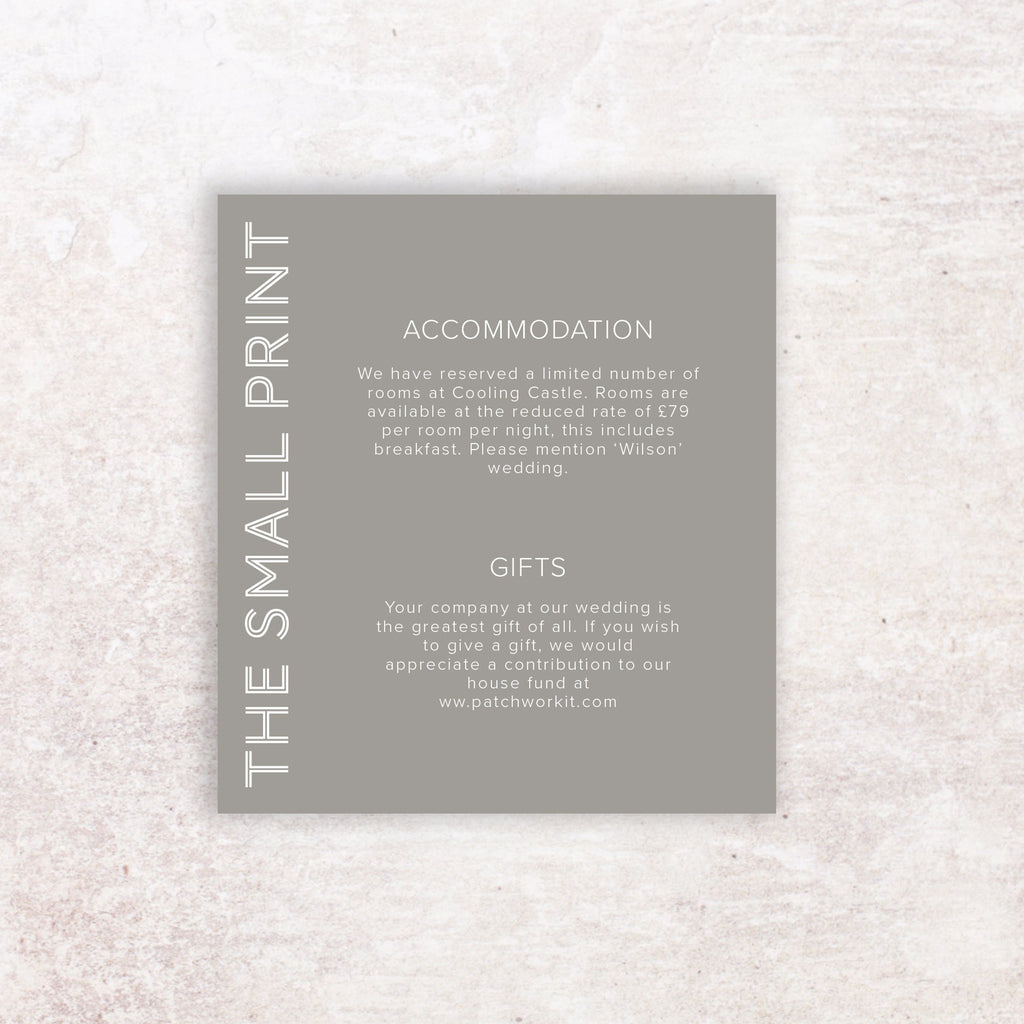 Loveline Information card