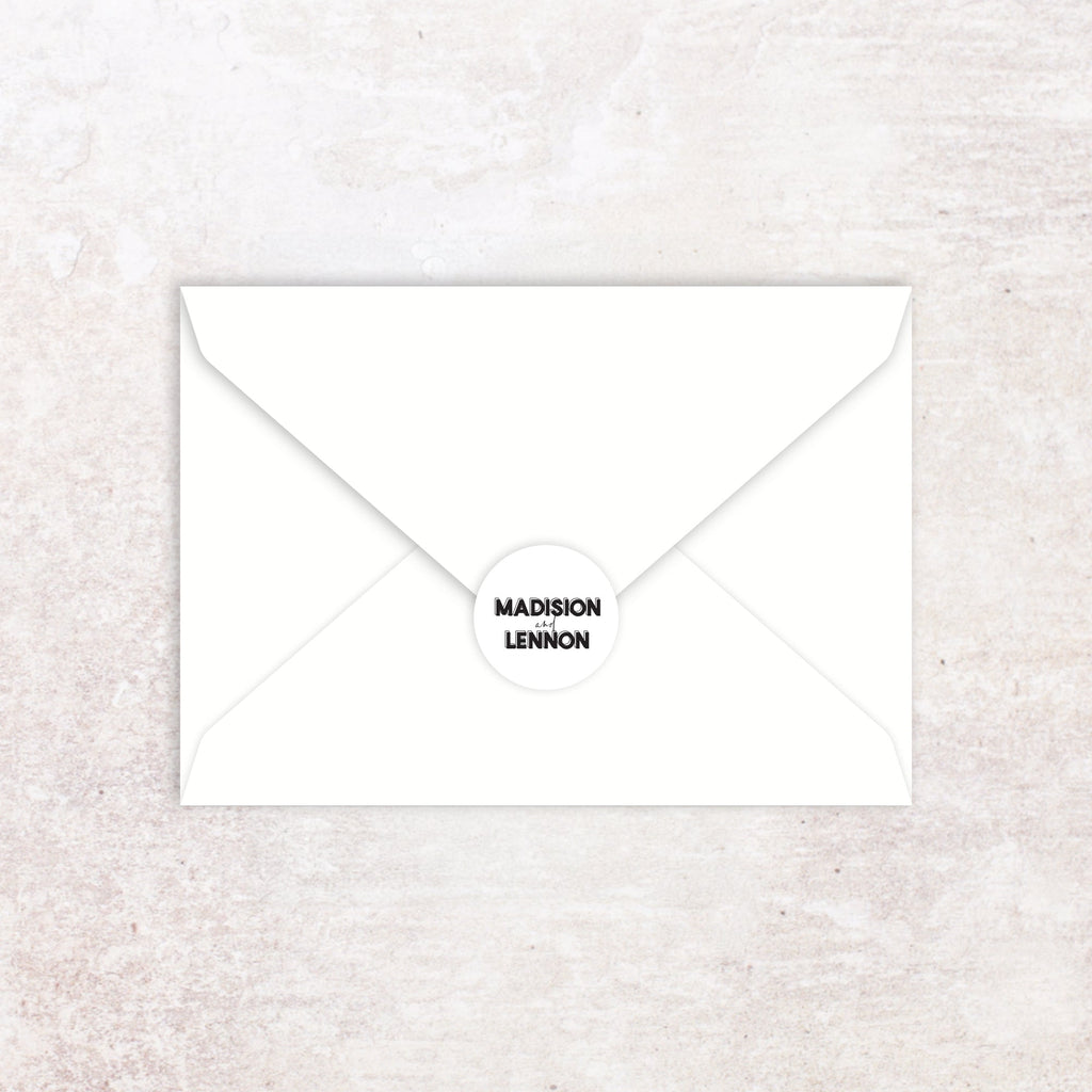 Madison envelope stickers