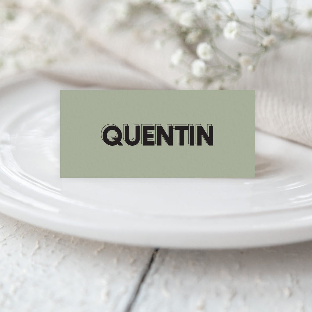 Madison tentfold place cards