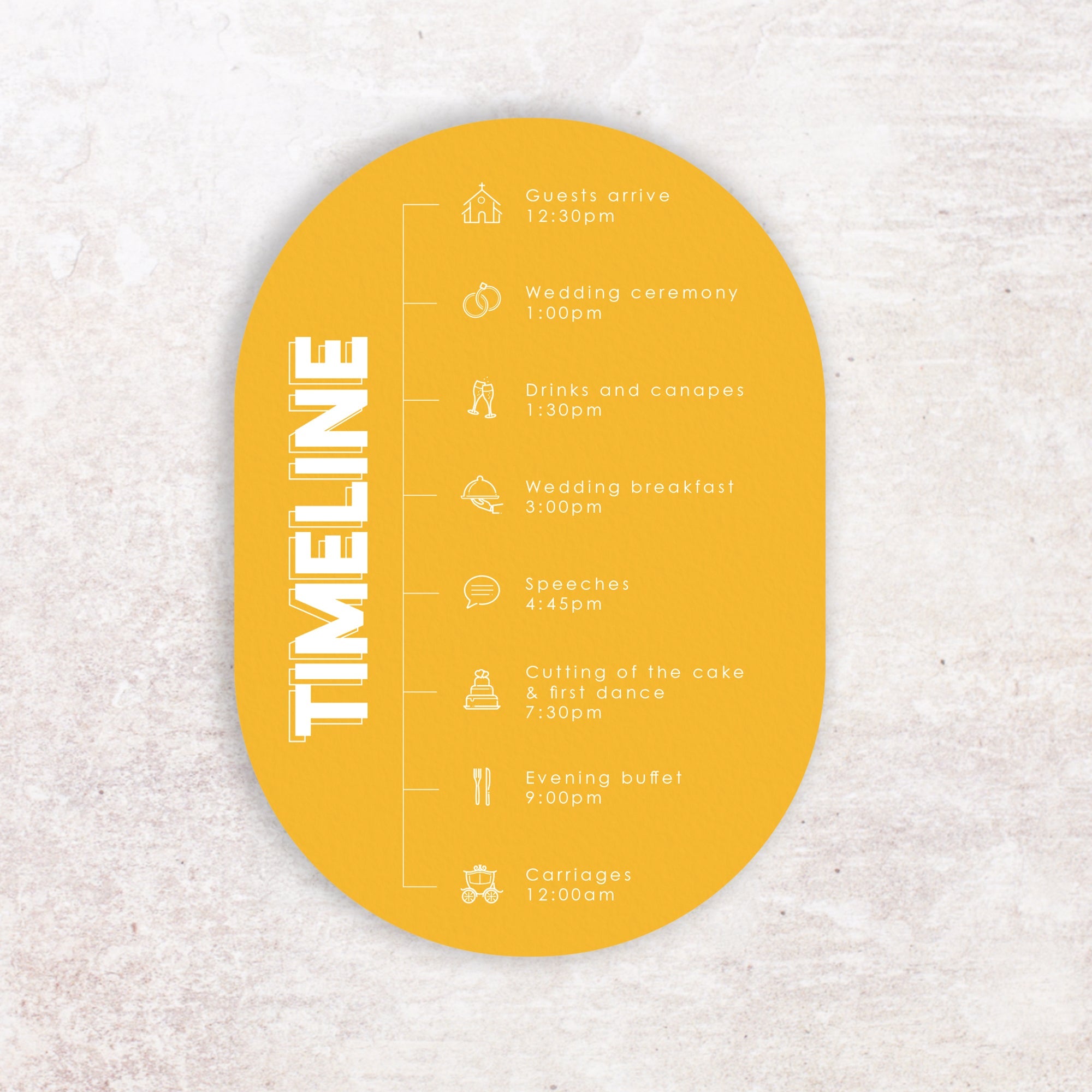 Madison timeline card – NIVI Design Wedding Invitations