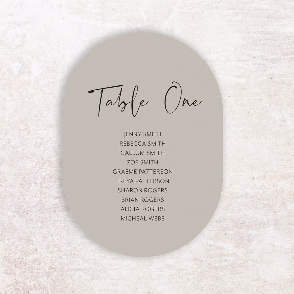 Rebecca table plan cards