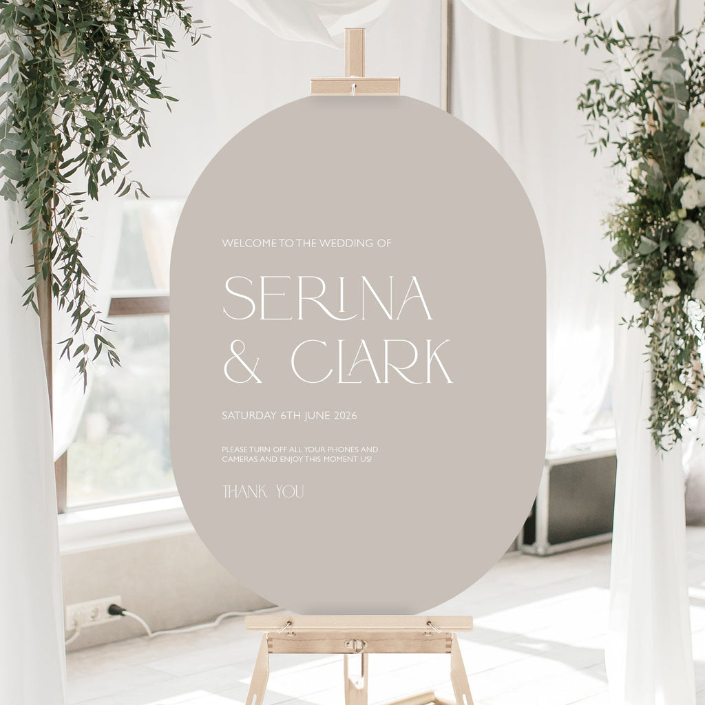 Serina no camera welcome sign