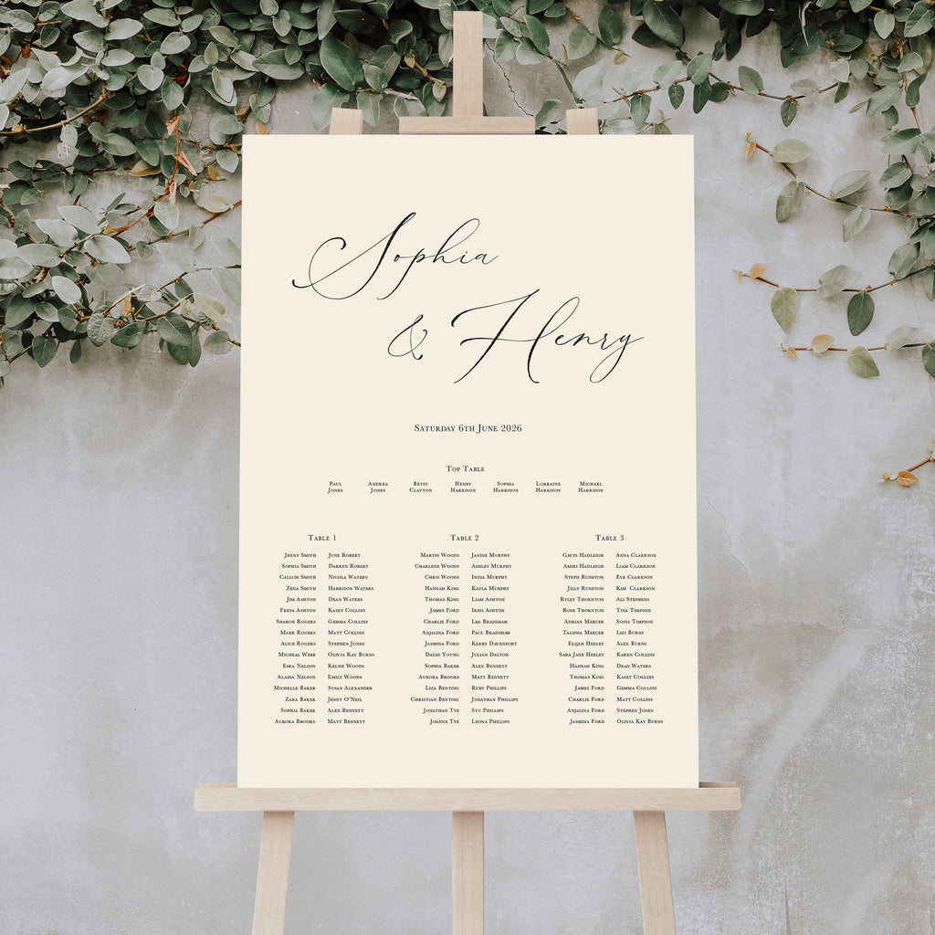 Long Table Layout Draft Sophia long table plan – NIVI Design