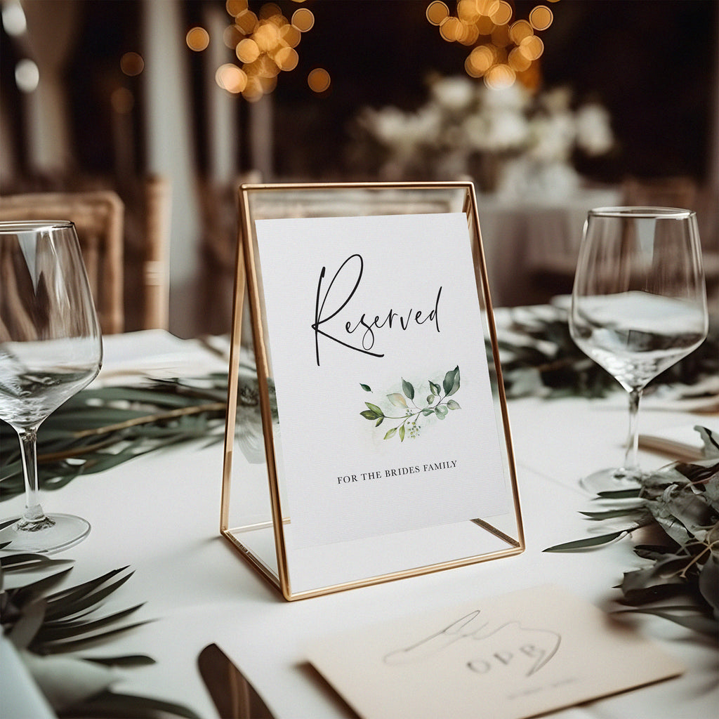 Reserved for brides family  - Evergreen