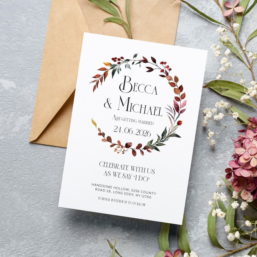 Four seasons save the date cards FRSS100a