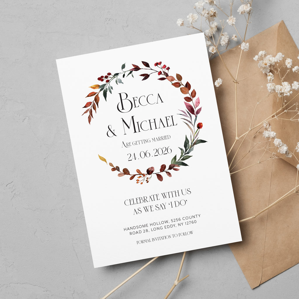 Four seasons save the date cards FRSS100a