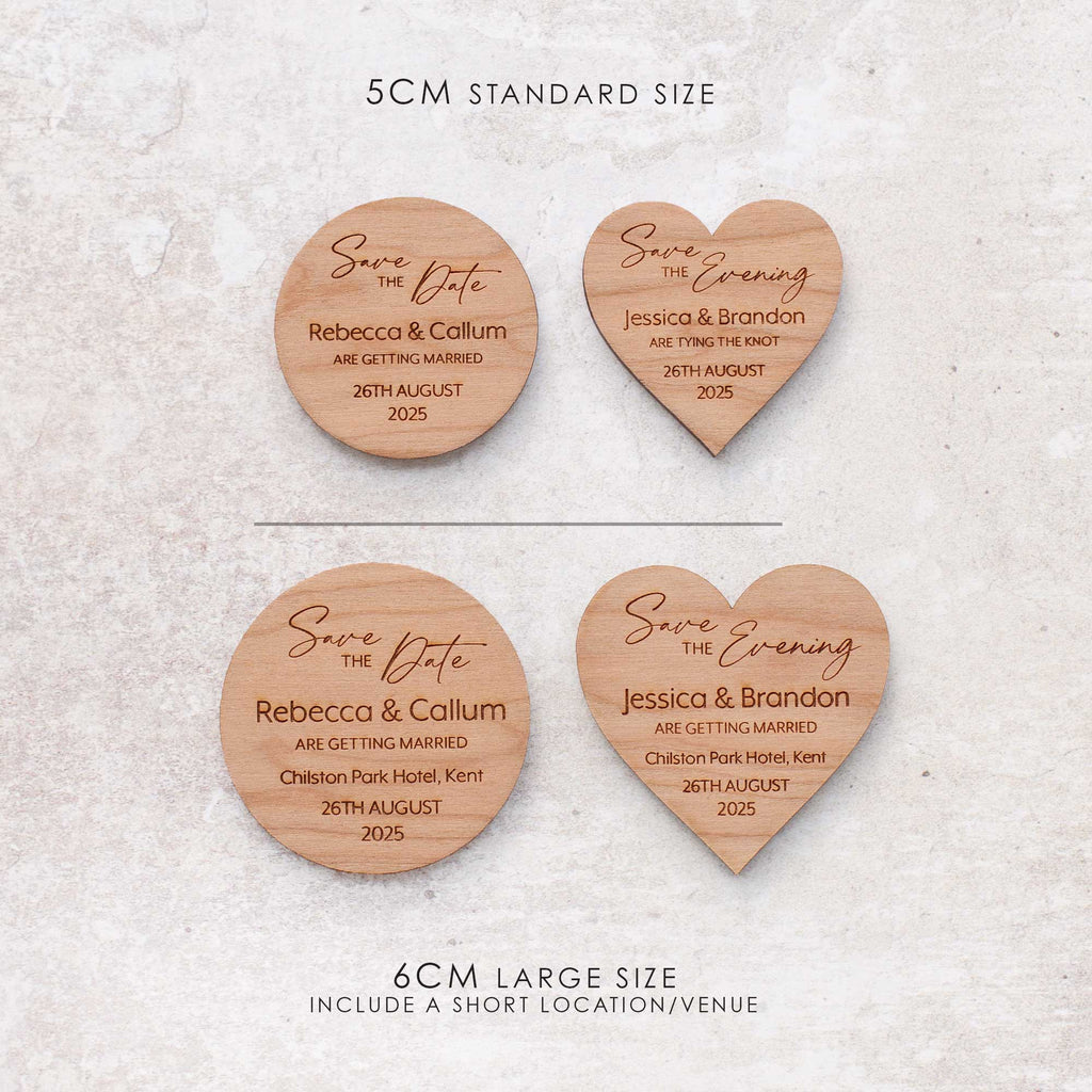 Modern Save The Date Magnets With Eucalyptus Pink Cards