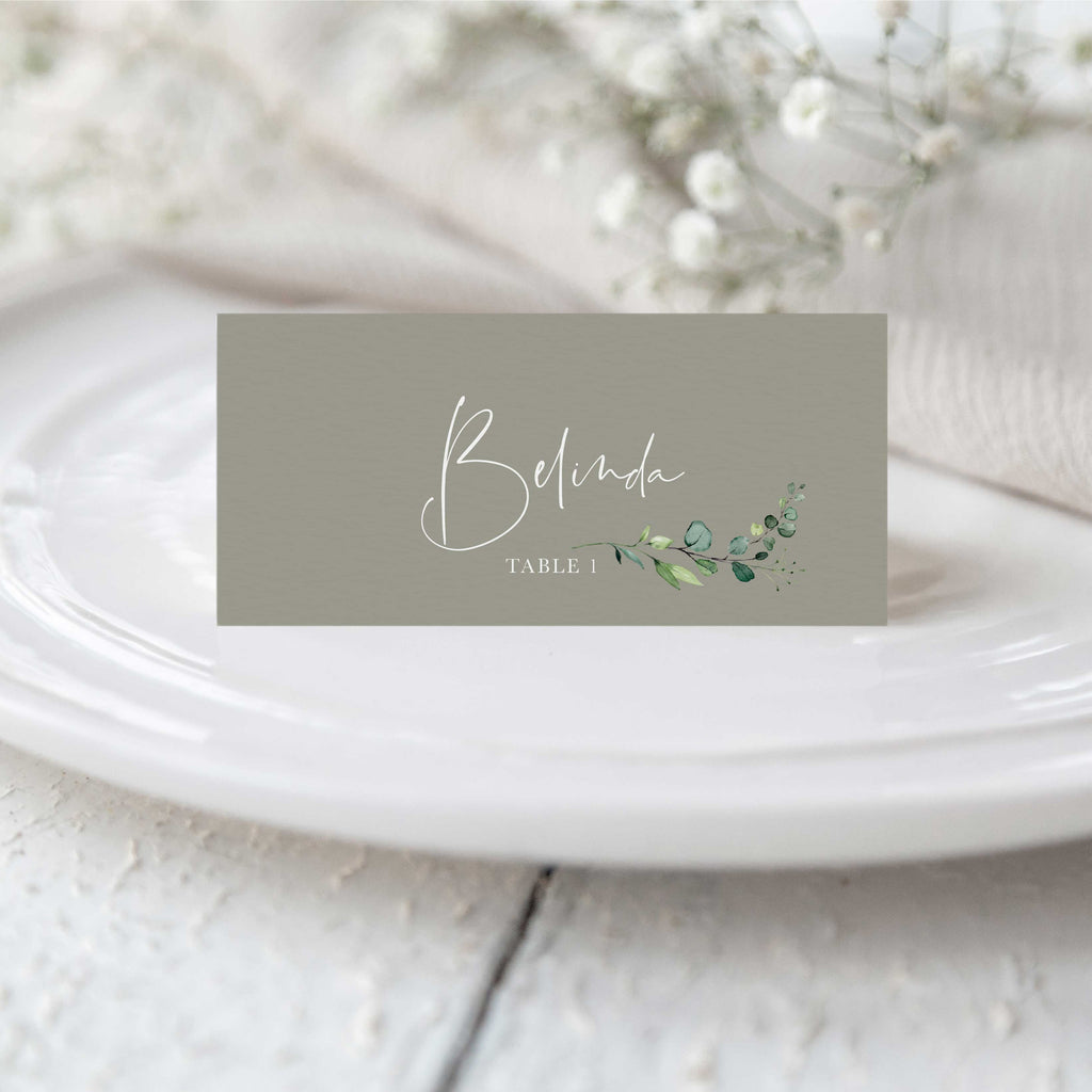 Evergreen Place Card - Coloured