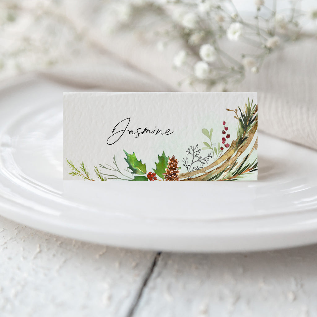 Winter Festive Place Cards