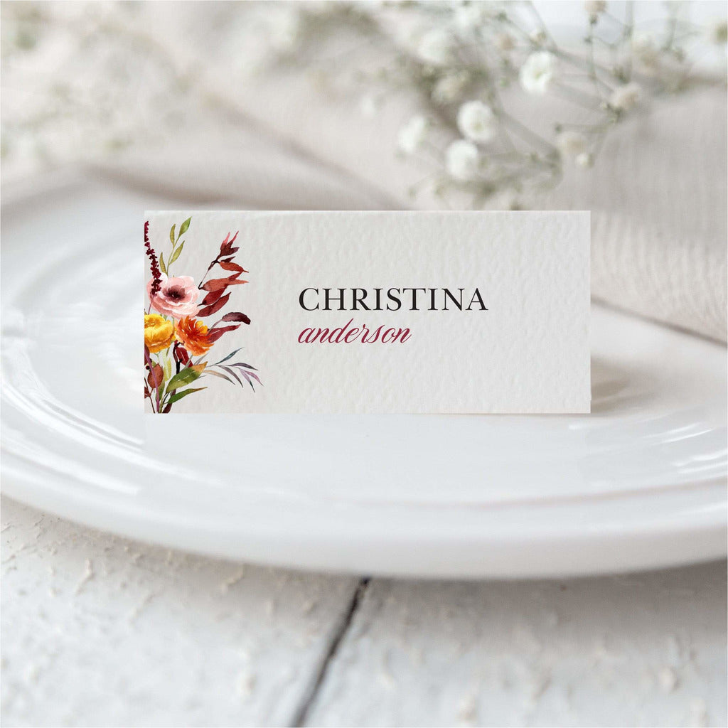 Autumn Fall Place Card NIVI Design