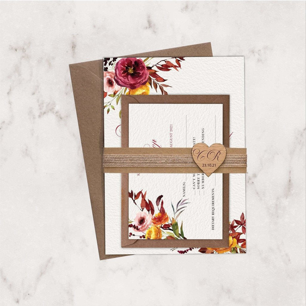 Autumn Fall Wedding Invitation NIVI Design