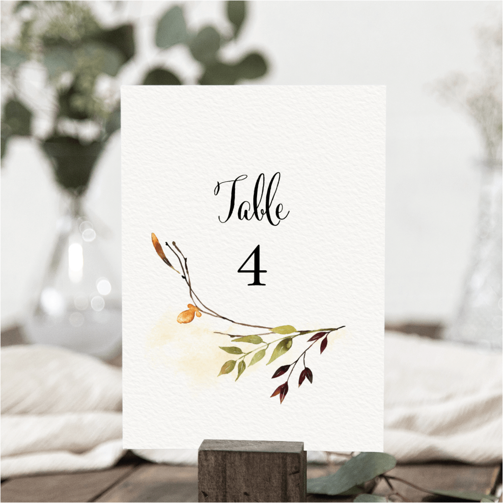 Fall Wreath Table Numbers NIVI Design