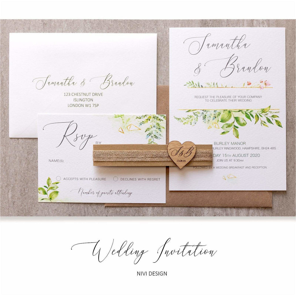 Foliage Wedding Invitation NIVI Design