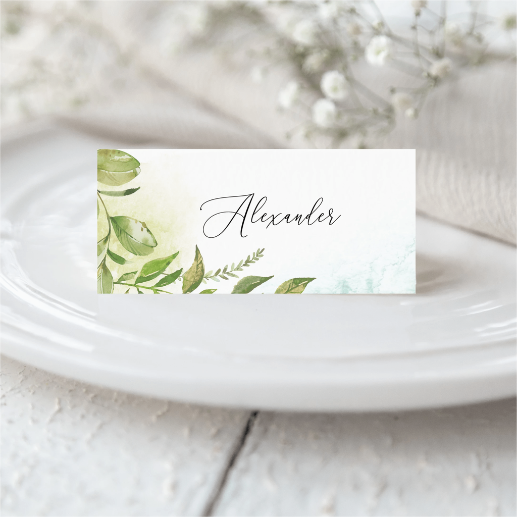 Greenery Place Card NIVI Design