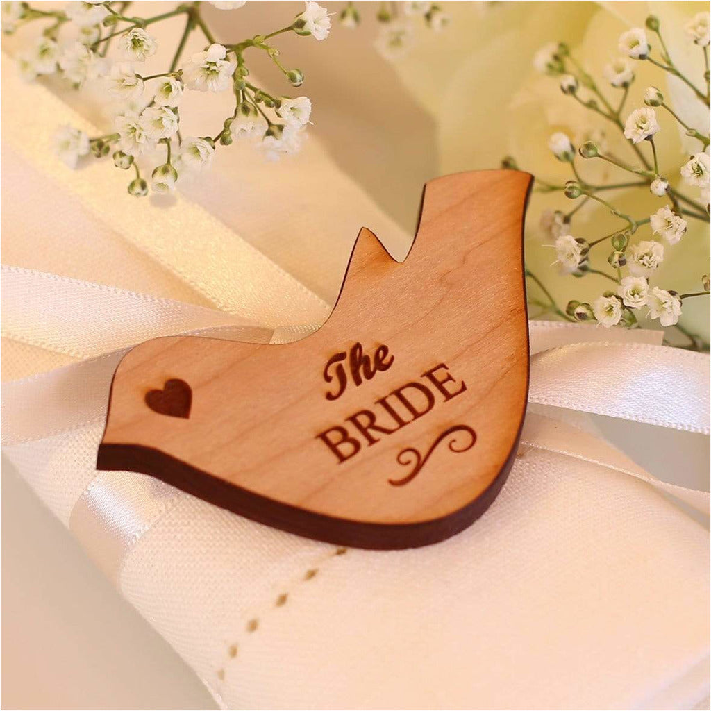 Wedding Table Decorations Personalised Name Place Setting Wooden Love Doves NiVi Design