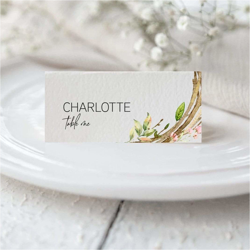 Wreath Place Card NIVI Design