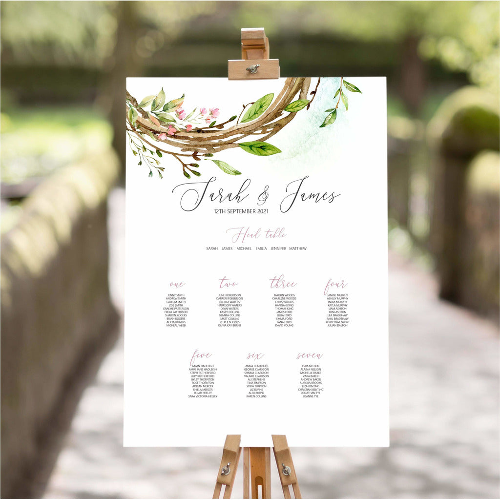 Wreath Wedding Table Plan NIVI Design