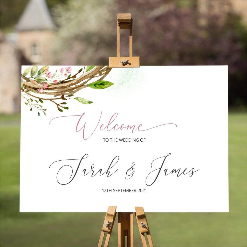 Wreath Wedding Welcome Sign NIVI Design